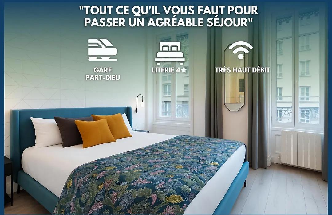 CHALEUREUX - Part-Dieu l Confort l Déco Luxe by Dreamy Flat Lyon-1
