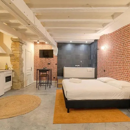 Industrial-Style Studio With Bathtub, Vieux-Lyon-2
