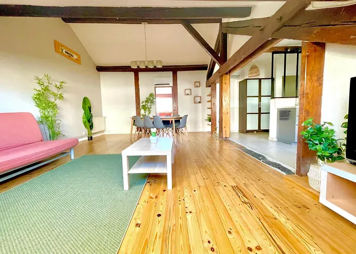 BnGo I Le Spacieux I 9 personnes, Climatisation, Parking gratuit, 3 chambres, 6 lits, Gare PartDieu, Centre de Lyon