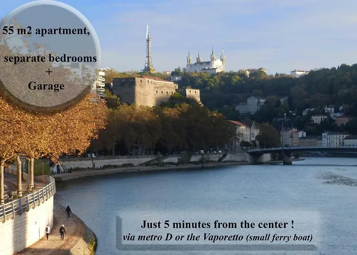 Appartement T3 55m2&Garage, proche Saône, et 5 min Vieux Lyon via Metro D